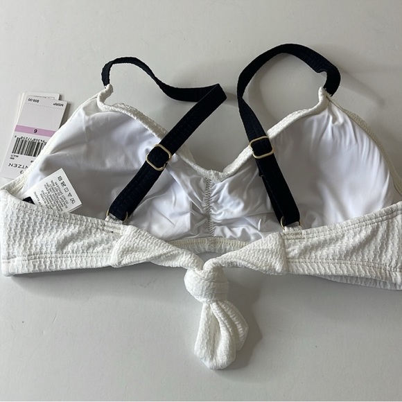 Jantzen Bikini Swim Top White Black Size 6 - Picture 6 of 13